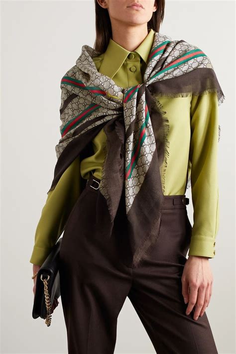 gucci style sash|gucci frayed scarf.